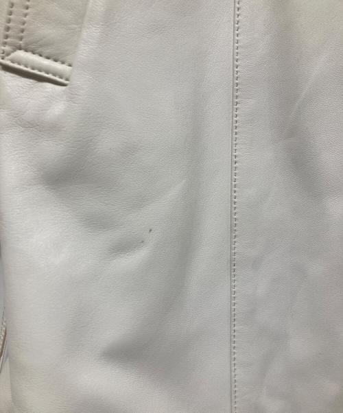 BALMAIN（バルマン）BALMAIN (バルマン) ラムレザーコート ホワイト サイズ:11の古着・服飾アイテム