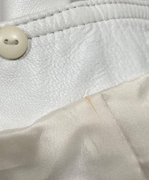 BALMAIN（バルマン）BALMAIN (バルマン) ラムレザーコート ホワイト サイズ:11の古着・服飾アイテム
