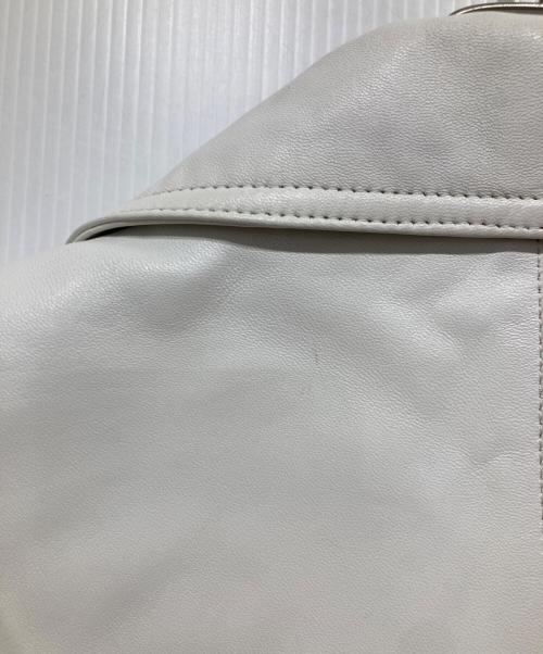 BALMAIN（バルマン）BALMAIN (バルマン) ラムレザーコート ホワイト サイズ:11の古着・服飾アイテム