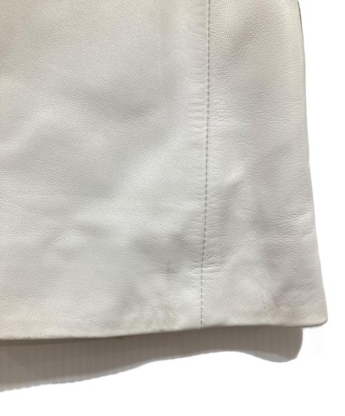 BALMAIN（バルマン）BALMAIN (バルマン) ラムレザーコート ホワイト サイズ:11の古着・服飾アイテム