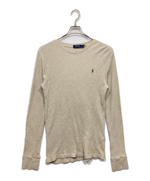 POLO RALPH LAUREN（ポロ・ラルフローレン）POLO RALPH LAUREN (ポロ・ラルフローレン) サーマルカットソー ベージュ サイズ:Mの古着・服飾アイテム