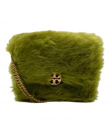TORY BURCH（トリーバーチ）の古着「ファーショルダーバッグ」｜グリーン