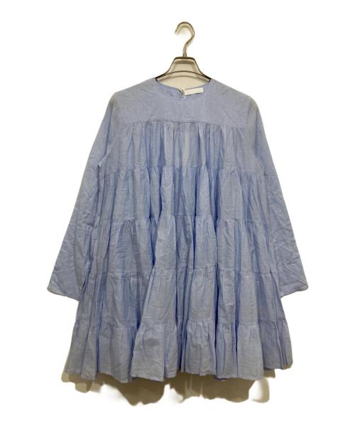 merlette（マーレット）Merlette (マーレット) Ron Herman取扱い ソリマン ワンピース / SOLIMAN DRESS ブルー / シャンブレー サイズ:X SMALLの古着・服飾アイテム