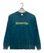 thisisneverthatディスイズネバーザット）の古着「タイダイロゴロングスリーブカットソー」｜ブルー