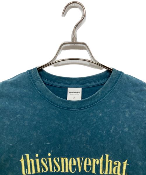 thisisneverthat（ディスイズネバーザット）thisisneverthat (ディスイズネバーザット) タイダイロゴロングスリーブカットソー ブルー サイズ:Lの古着・服飾アイテム