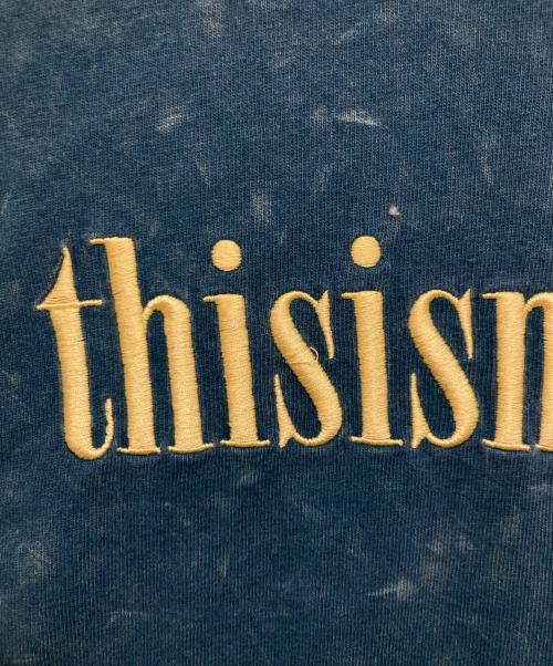 thisisneverthat（ディスイズネバーザット）thisisneverthat (ディスイズネバーザット) タイダイロゴロングスリーブカットソー ブルー サイズ:Lの古着・服飾アイテム