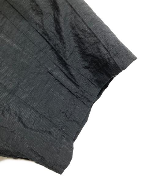 stussy（ステューシー）stussy (ステューシー) 半袖シャツ / PLEATED TEXTURED SHIRT ブラック サイズ:Ｓの古着・服飾アイテム