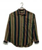 L.L.Beanエルエルビーン）の古着「マルチストライプシャツ」｜ベージュ×グリーン