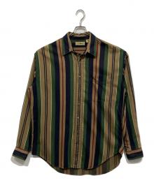 L.L.Bean（エルエルビーン）の古着「マルチストライプシャツ」｜ベージュ×グリーン