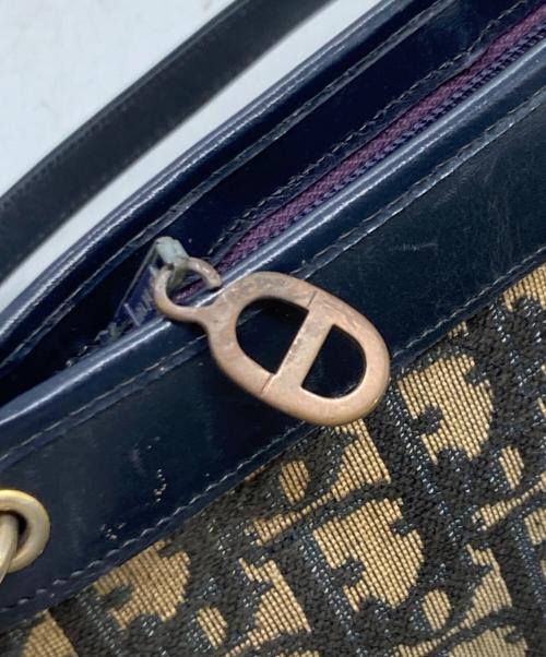 Dior（ディオール）Dior (ディオール) トロッターワンショルダーバッグ ネイビー×アイボリーの古着・服飾アイテム