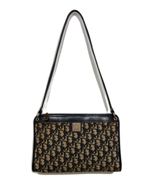 Dior（ディオール）Dior (ディオール) トロッターワンショルダーバッグ ネイビー×アイボリーの古着・服飾アイテム