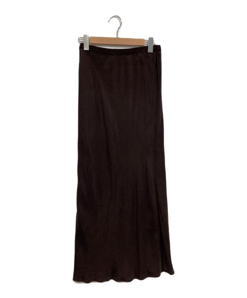 JOURNAL STANDARD（ジャーナルスタンダード）JOURNAL STANDARD (ジャーナルスタンダード) シルキーキュプラバイアススカート ブラウン サイズ:40の古着・服飾アイテム