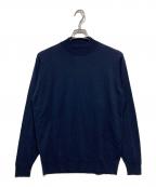 JOHN SMEDLEYジョンスメドレー）の古着「モックネックニット / KILDAY 30G MODERN FIT」｜ネイビー