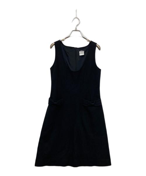 Rene（ルネ）Rene (ルネ) ウールアンゴラノースリーブワンピース ブラック サイズ:36の古着・服飾アイテム