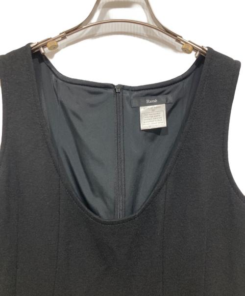 Rene（ルネ）Rene (ルネ) ウールアンゴラノースリーブワンピース ブラック サイズ:36の古着・服飾アイテム