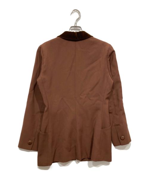 MARELLA（マレーラ）MARELLA (マレーラ) ベルベットカラーテーラードジャケット ブラウン サイズ:IT42の古着・服飾アイテム