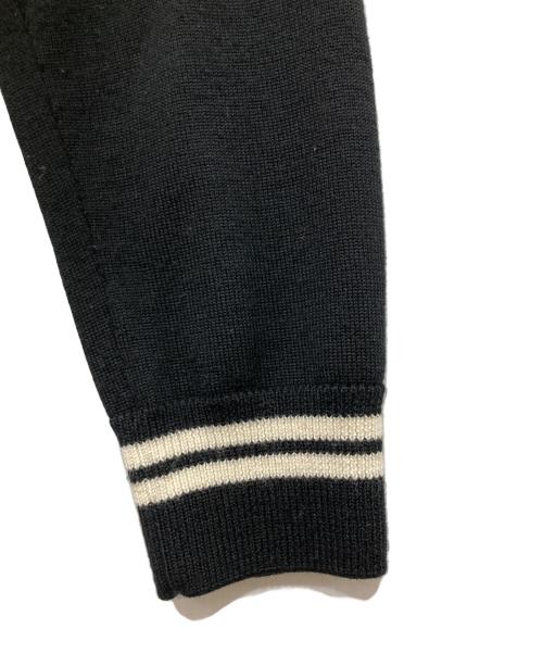FRED PERRY（フレッドペリー）FRED PERRY (フレッドペリー) アーガイル ウールニットセーター ブラック サイズ:Ｍの古着・服飾アイテム