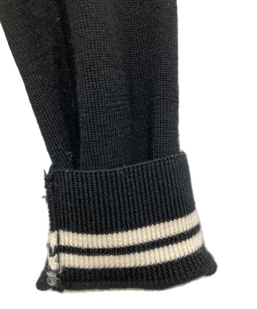 FRED PERRY（フレッドペリー）FRED PERRY (フレッドペリー) アーガイル ウールニットセーター ブラック サイズ:Ｍの古着・服飾アイテム