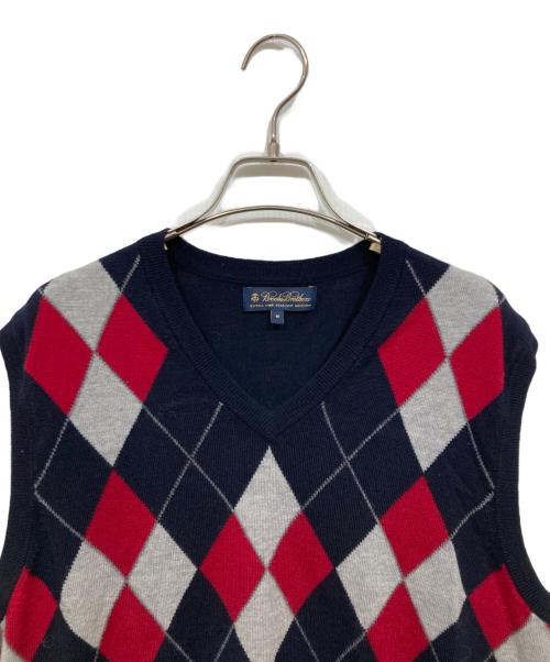 BROOKS BROTHERS（ブルックスブラザーズ）BROOKS BROTHERS (ブルックスブラザーズ) アーガイルニットベスト ネイビー サイズ:Mの古着・服飾アイテム