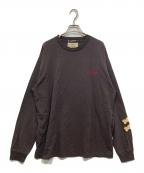 AVIREXアヴィレックス）の古着「ロングスリーブカットソー / A.A.R.C TIGER CHAMPS SLUB L/S T-SHIRT」｜ブラウン