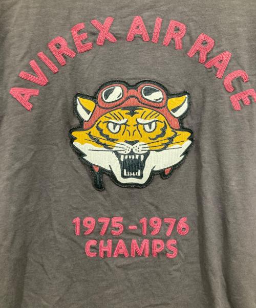 AVIREX（アヴィレックス）AVIREX (アヴィレックス) ロングスリーブカットソー / A.A.R.C TIGER CHAMPS SLUB L/S T-SHIRT ブラウン サイズ:2XLの古着・服飾アイテム