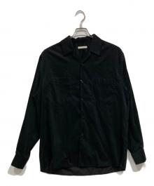 UNITED ARROWS（ユナイテッドアローズ）の古着「コーデュロイオープンカラーシャツ」｜ブラック