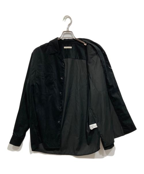 UNITED ARROWS（ユナイテッドアローズ）UNITED ARROWS (ユナイテッドアローズ) コーデュロイオープンカラーシャツ ブラック サイズ:Mの古着・服飾アイテム