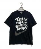 BLACK COMME des GARCONS×NIKEブラックコムデギャルソン×ナイキ）の古着「メッセージＴシャツ」｜ブラック