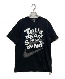 BLACK COMME des GARCONS×NIKE（ブラックコムデギャルソン×ナイキ）の古着「メッセージＴシャツ」｜ブラック