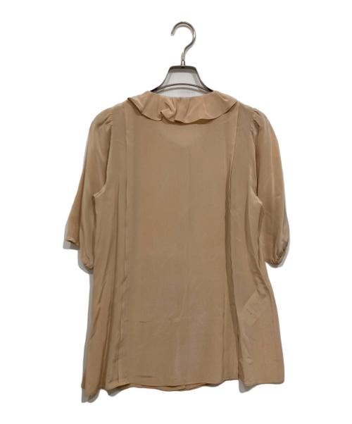MIU MIU（ミュウミュウ）MIU MIU (ミュウミュウ) シルクブラウス ベージュ サイズ:38の古着・服飾アイテム