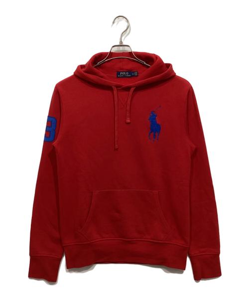POLO RALPH LAUREN（ポロ・ラルフローレン）POLO RALPH LAUREN (ポロ・ラルフローレン) プルオーバーパーカー レッド サイズ:SPの古着・服飾アイテム