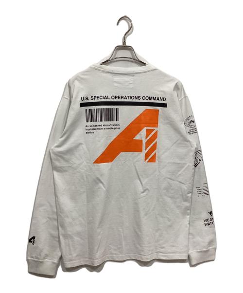 AVIREX（アヴィレックス）AVIREX (アヴィレックス) ロングスリーブカットソー ホワイト サイズ:XLの古着・服飾アイテム
