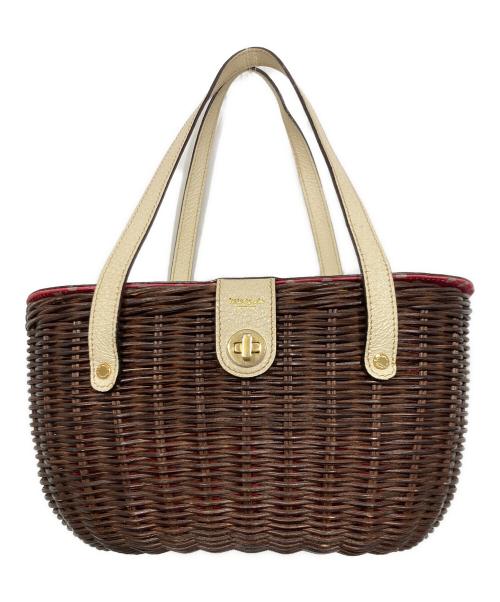 Kate Spade（ケイトスペード）Kate Spade (ケイトスペード) カゴバッグ ブラウンの古着・服飾アイテム