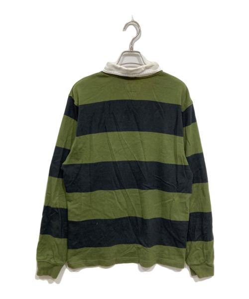 stussy（ステューシー）stussy (ステューシー) Classic Stripe Rugby / フットボールTシャツ グリーン サイズ:Mの古着・服飾アイテム