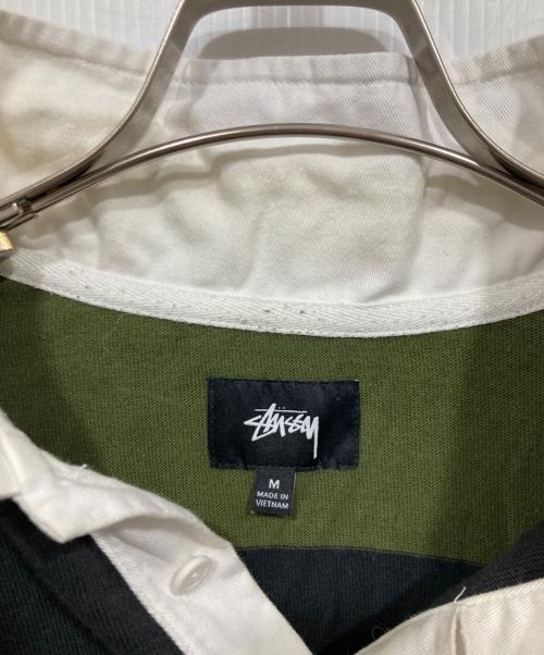 stussy（ステューシー）stussy (ステューシー) Classic Stripe Rugby / フットボールTシャツ グリーン サイズ:Mの古着・服飾アイテム