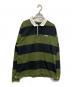 stussy（ステューシー）の古着「Classic Stripe Rugby / フットボールTシャツ」｜グリーン