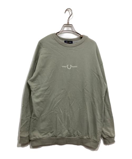 FRED PERRY（フレッドペリー）FRED PERRY (フレッドペリー) クルーネックスウェット ブルー サイズ:Mの古着・服飾アイテム