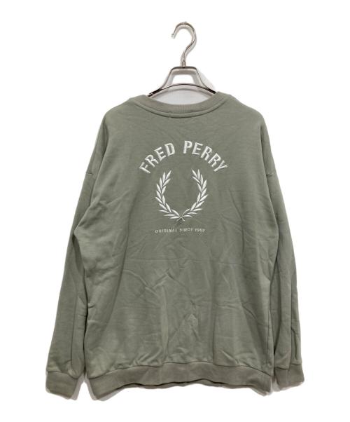 FRED PERRY（フレッドペリー）FRED PERRY (フレッドペリー) クルーネックスウェット ブルー サイズ:Mの古着・服飾アイテム