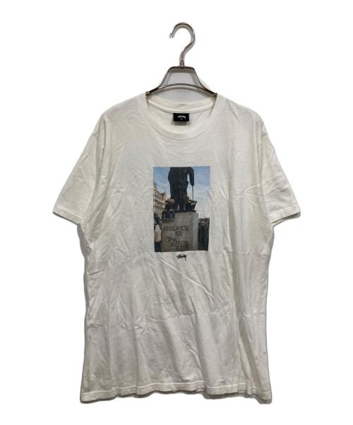 stussy（ステューシー）stussy (ステューシー) プリントTシャツ ホワイト サイズ:Mの古着・服飾アイテム
