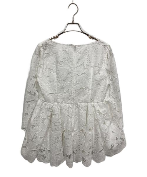 CADUNE（カデュネ）CADUNE (カデュネ) リーフレースチュニック ホワイト サイズ:36の古着・服飾アイテム