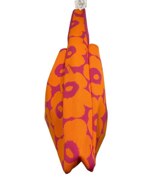 marimekko（マリメッコ）marimekko (マリメッコ) ショルダーバッグ / KNITTED BAG LARGE UNIKKO ピンク×オレンジの古着・服飾アイテム