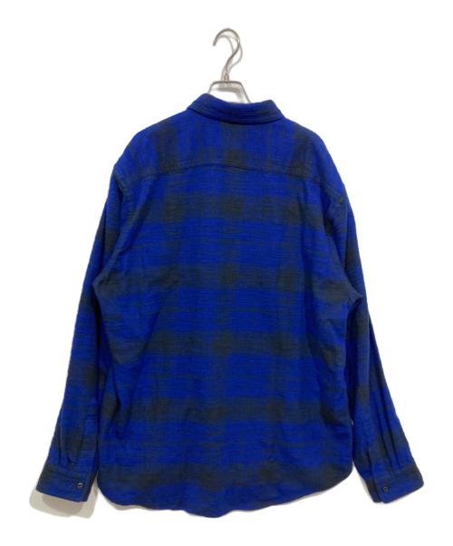 AVIREX LTD（アヴィレックス）AVIREX LTD (アヴィレックス) ONE POINT FLANNEL CHECK SHIRT ブルー サイズ:2XLの古着・服飾アイテム