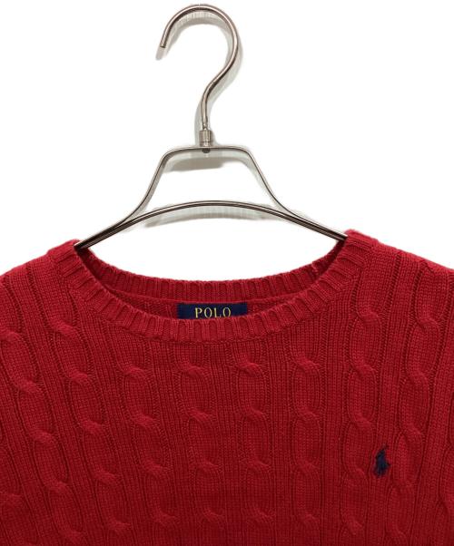 POLO RALPH LAUREN（ポロ・ラルフローレン）POLO RALPH LAUREN (ポロ・ラルフローレン) ニット レッド サイズ:Lの古着・服飾アイテム