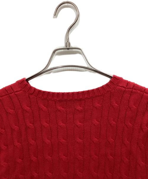 POLO RALPH LAUREN（ポロ・ラルフローレン）POLO RALPH LAUREN (ポロ・ラルフローレン) ニット レッド サイズ:Lの古着・服飾アイテム