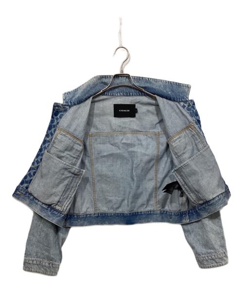 COACH（コーチ）COACH (コーチ) シグネチャー柄デニムジャケット インディゴ サイズ:Lの古着・服飾アイテム