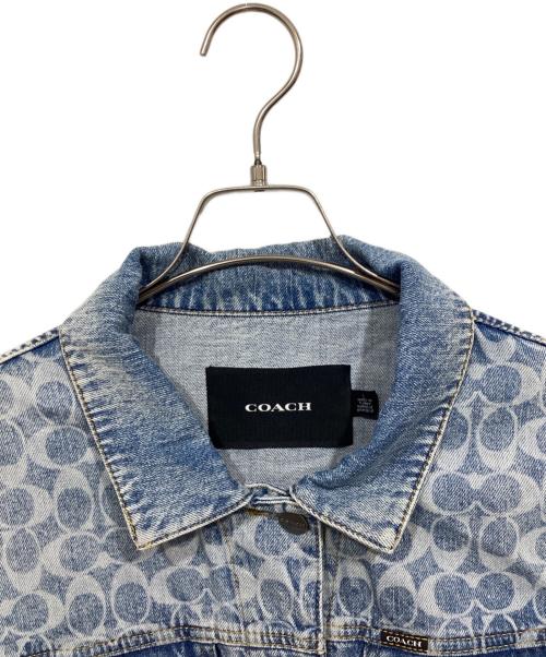 COACH（コーチ）COACH (コーチ) シグネチャー柄デニムジャケット インディゴ サイズ:Lの古着・服飾アイテム