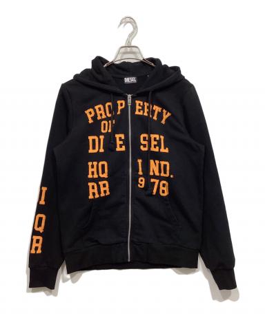 中古・古着通販】DIESEL (ディーゼル) ジップパーカー ブラック サイズ
