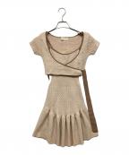 ANDMARYアンドマリー）の古着「Miranda set mini dress」｜ベージュ