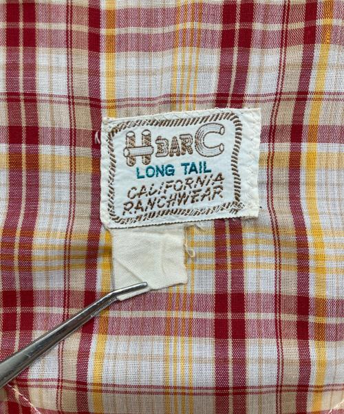 H BAR C（エイチバーシー）H BAR C (エイチバーシー) ウエスタンシャツ オレンジ×レッド サイズ:サイズ記載なしの古着・服飾アイテム