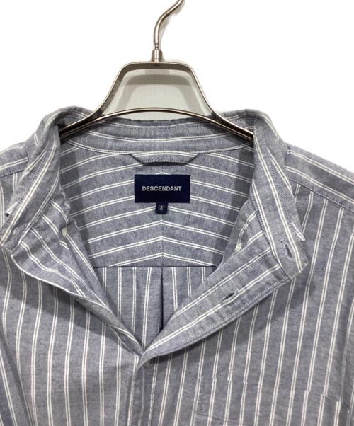 DESCENDANT（ディセンダント）DESCENDANT (ディセンダント) ストライプシャツ ブルー サイズ:2の古着・服飾アイテム